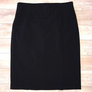 Worthington Black Pencil Skirt W Faux Belt Size 18